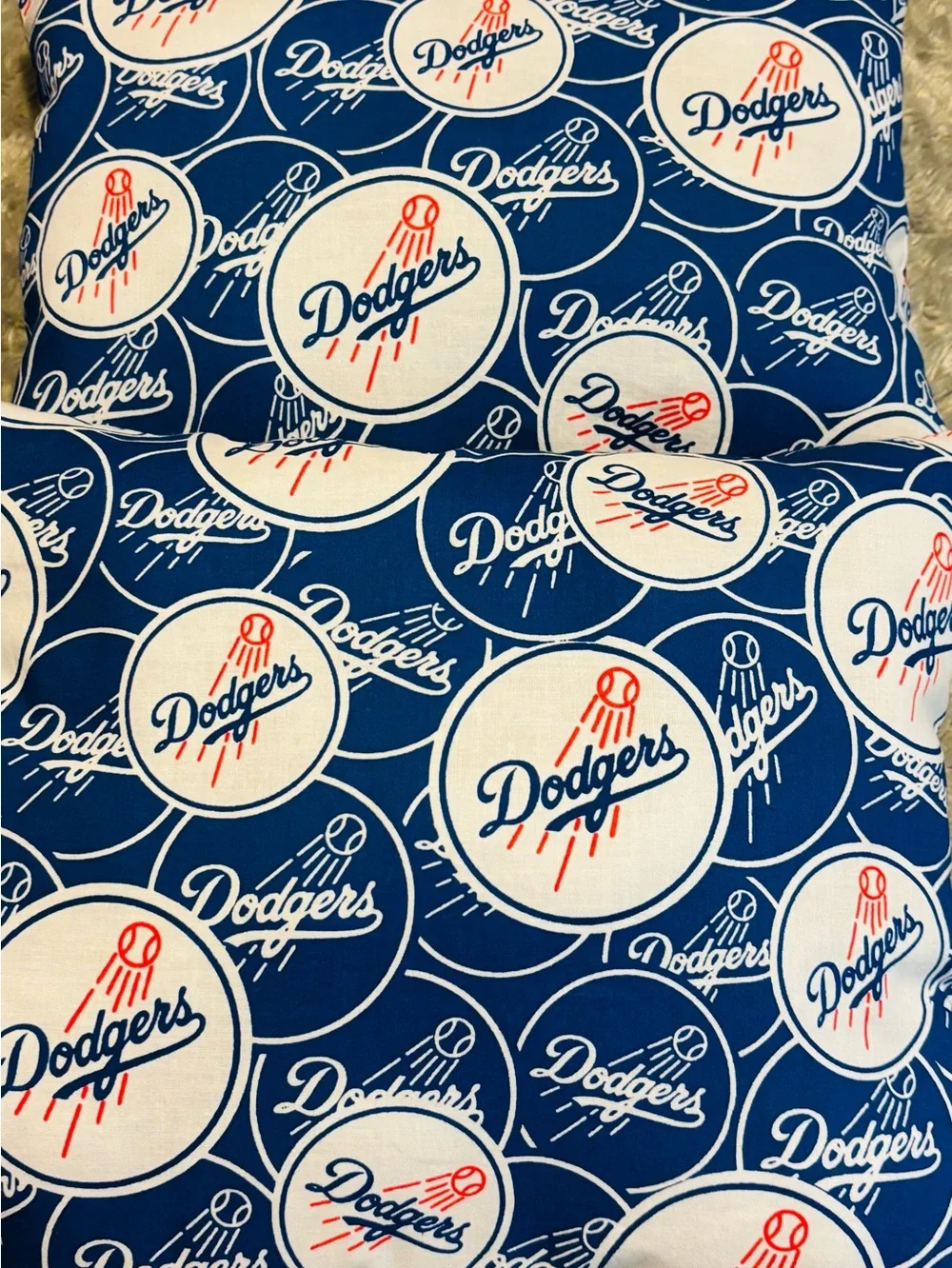 MBA Los Angeles Dodgers Home Decor Two Pcs Pillow Set Handmade 13”x10”